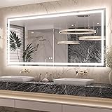 Keonjinn 72" x 36" Lighted Mirror for Bathroom