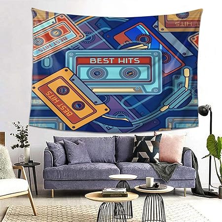 Amazon Co Jp Rosecny タペストリー インテリア 壁掛け レトロラジオ80年代 壁飾り 家 リビングルーム ベッドルーム 部屋 おしゃれ飾り 0ｘ150cm Generic