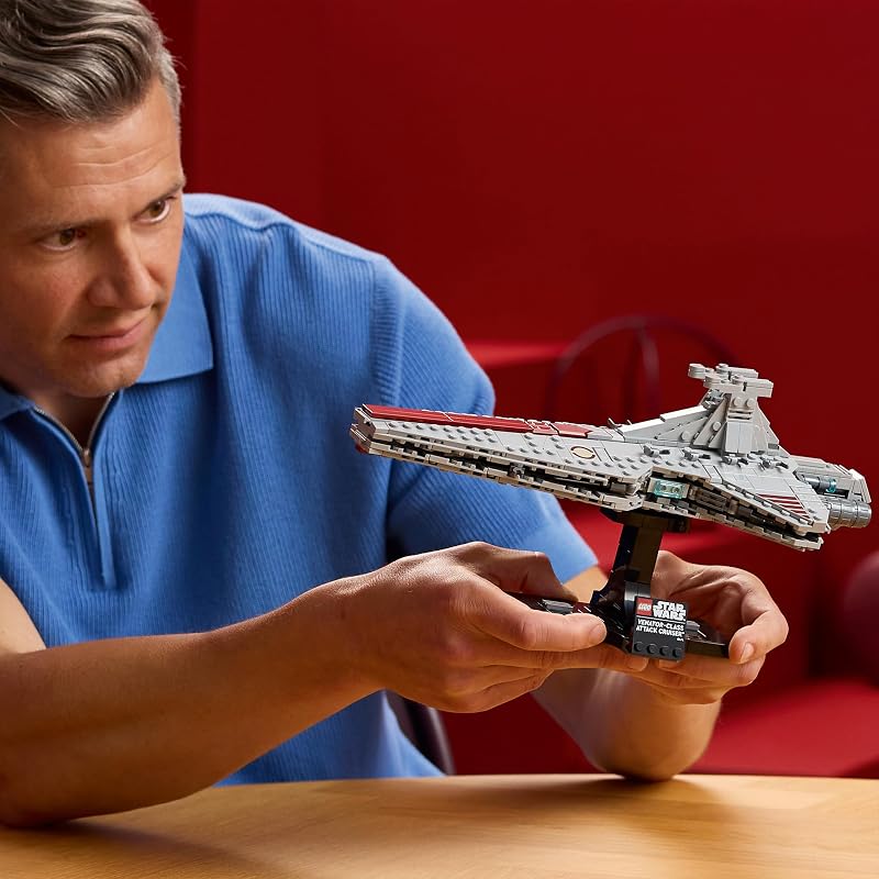 Star Wars 75441 Crucero de Ataque Clase Venator - Maqueta para Construir para Adultos de Nave de la República - Decoración para el Salón - Regalo de Colección para Fans de La Venganza de los Sith — foto 8 de 8
