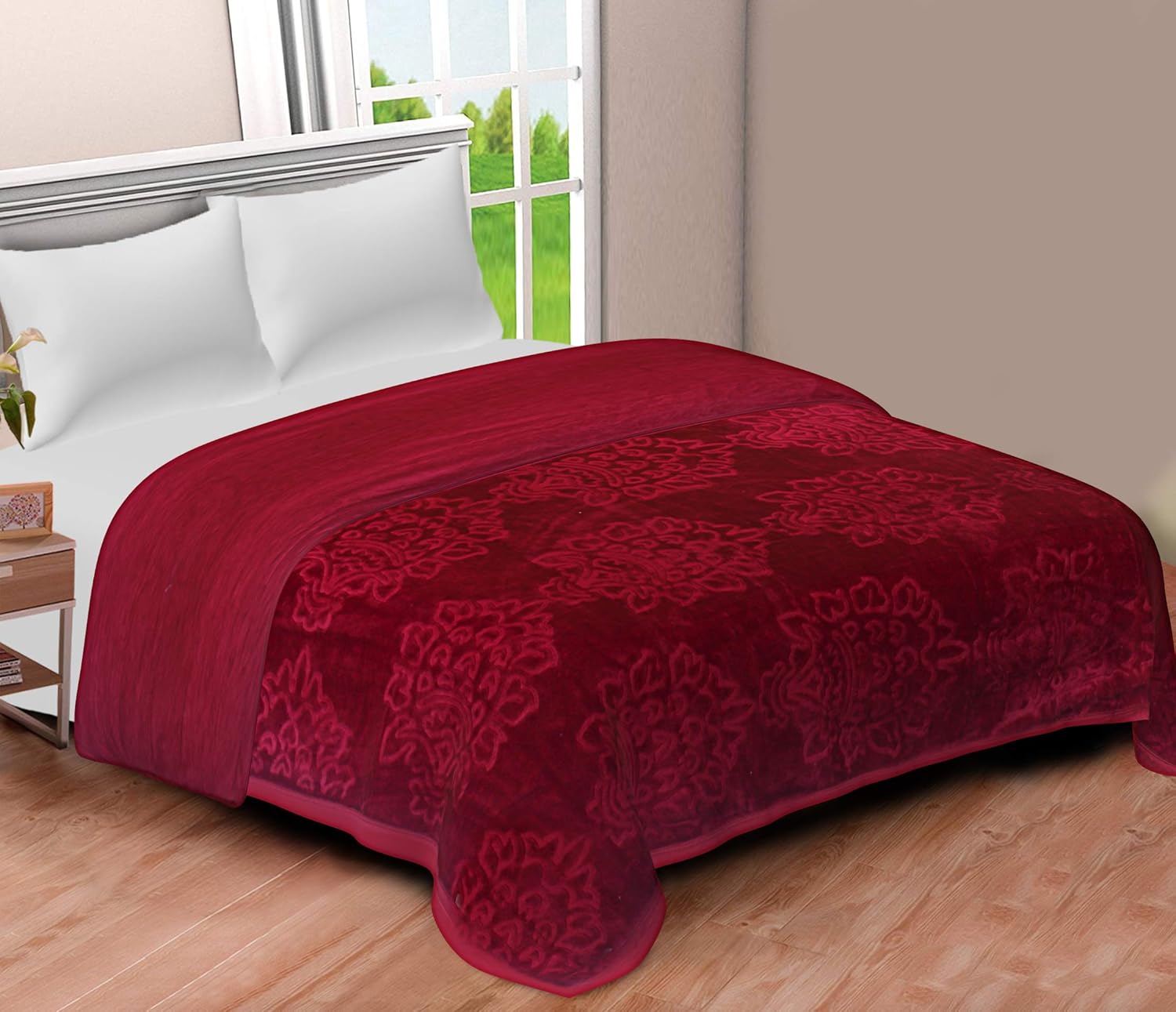 Buy JAIPUR TEXTILE HUB Blankets Solid Color Ultra Soft Floral Mink