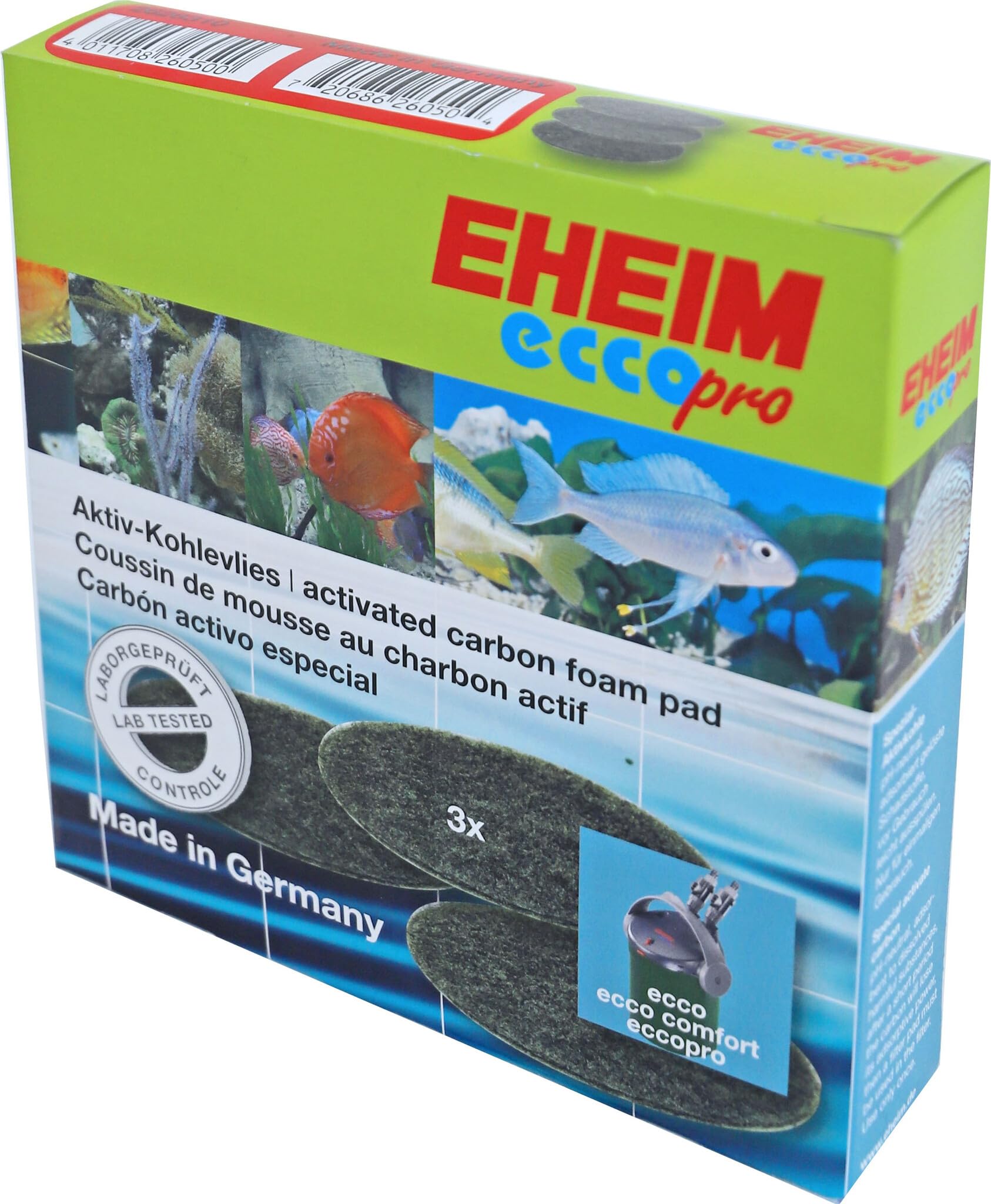 Eheim Eccopro 130/200/300 Carbon Pads, 3-Piece