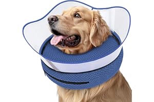 Supet Raised Inflatable Dog Cone Alternative Collars for After Surgery, Dog Donut Collar After Surgery, Soft Pet Cone for Small Medium Large Dogs to Stop Licking