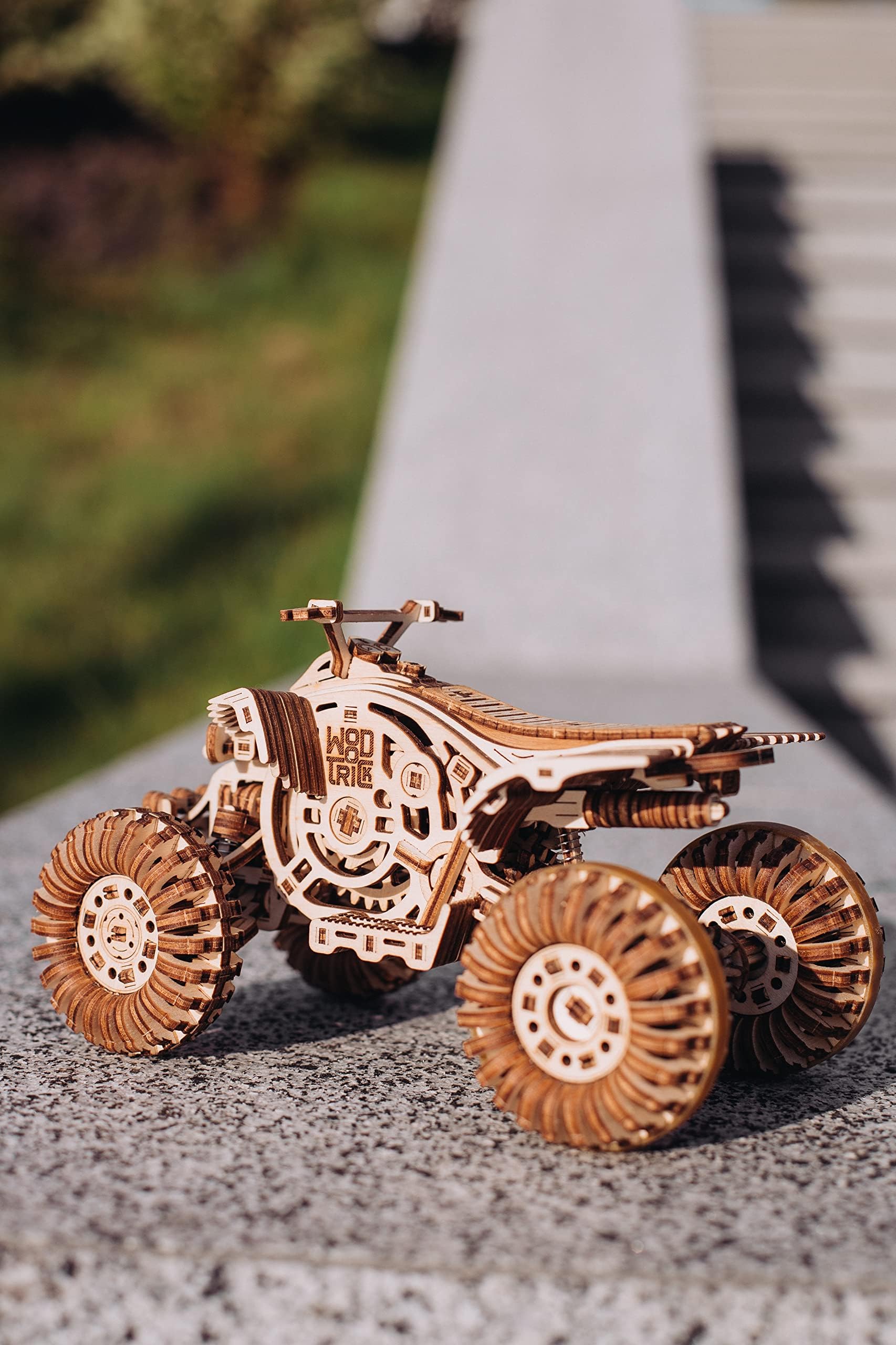 Wood Trick Quad Bike 3D Wooden Puzzles for Adults and Kids to Build - Rides up to 30ft - Wooden Model Car Kits to Build - Model Kits for Adults - Challenging Project Hobby