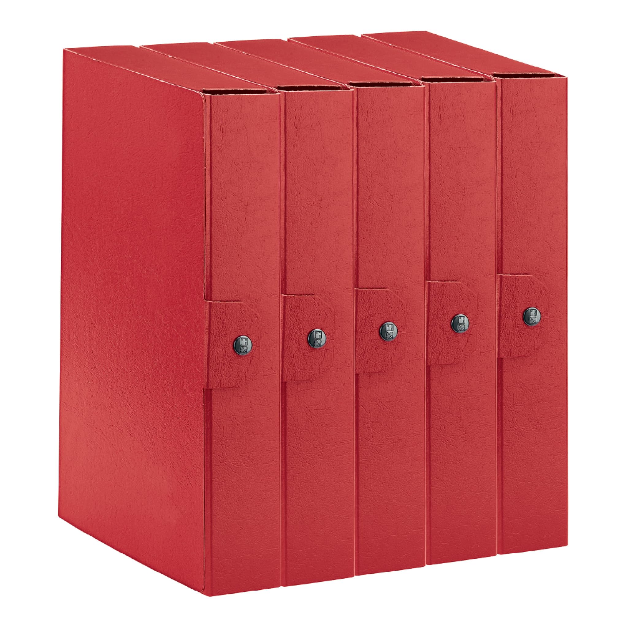 Esselte C26 EUROBOX 390326160 Project File Folder with Button Closure 25 x 35 cm Spine 6 cm Red Pack of 5