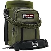 NATURE PIONEOR Water Bottle Holder with Adjustable Strap - 26/32/36/40/46/64oz Insulated Water Bottle Sling Carrier with Paracord Handle & 2 Pockets, Outdoor Sports, Hiking, Camping, Gym