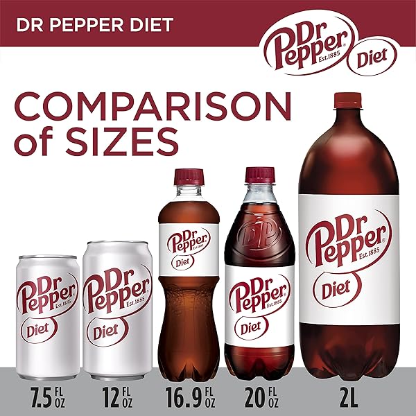 DIET DR PEPPER SODA, 12 FL OZ CANS, PACK OF 12