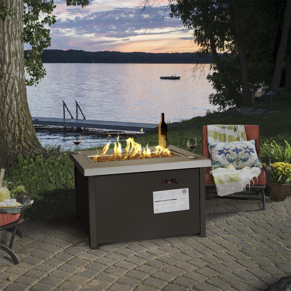 Best Chairs And Gas Firepit Set
