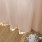 Joydeco Dusty Pink Boho Curtains 96 Inches Long 2 Panels Rod Pocket view 9