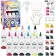 Tie Dye Kit, Tie Dye Set for Kids, 12 Vibrant Colors Pre-Filled Tye Dye Bottles, Non Toxic Permanent Fabric Dye Art Set, Easy DIY Fabric Art - Create Fun