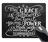 Wknoon Gaming Mouse Pad Chalkboard Black White