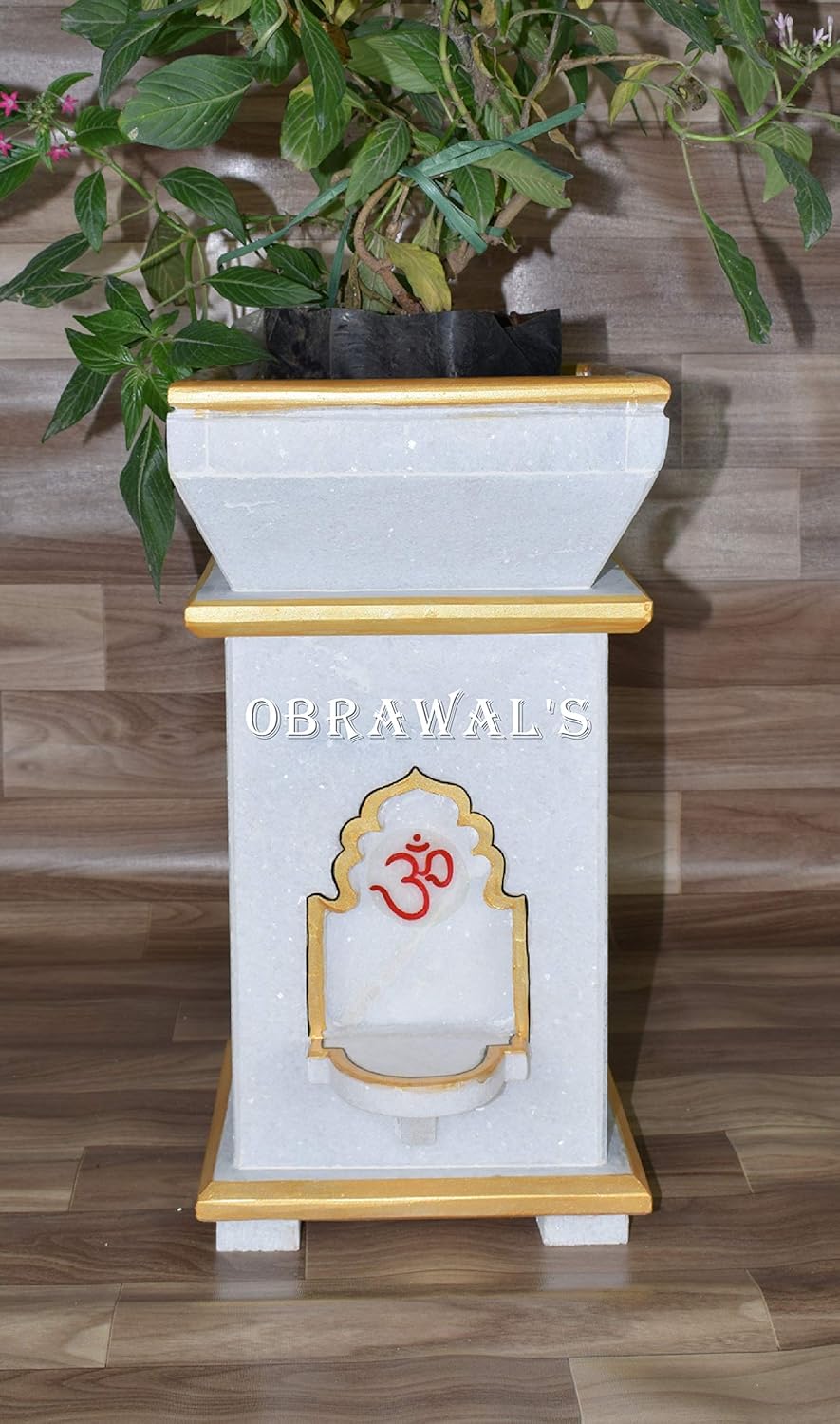 OBRAWAL'S Marble Tulsi Pot Tulsi Planter Gardening Tulsi Planter