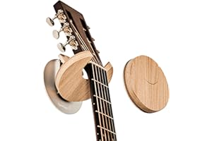 Openhagen Collapsible Guitar Hanger and Guitar Wall Mount Bracket Holder for Guitars and Basses - Patented - Danish Design - Space Saving - Wooden - Oak Color - Scratch Proof - Award Winning…