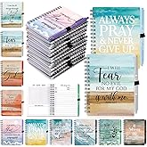 Resurhang 40 Sets / 80 Pcs Christian Prayer Journal for Women Bulk Spiral Notebooks with Pens Religious Notepads Christian Mothers Day Gifts Bulk for Sunday School Church Bible Study Supplies