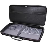 LTGEM Case for Logitech Ergo K860 Wireless Ergonomic Keyboard, Black | Hard EVA Shell, Water-Resistant, Shock Protection, Soft Anti-Scratch Interior, Office Travel Carrying Storage Bag Case Only