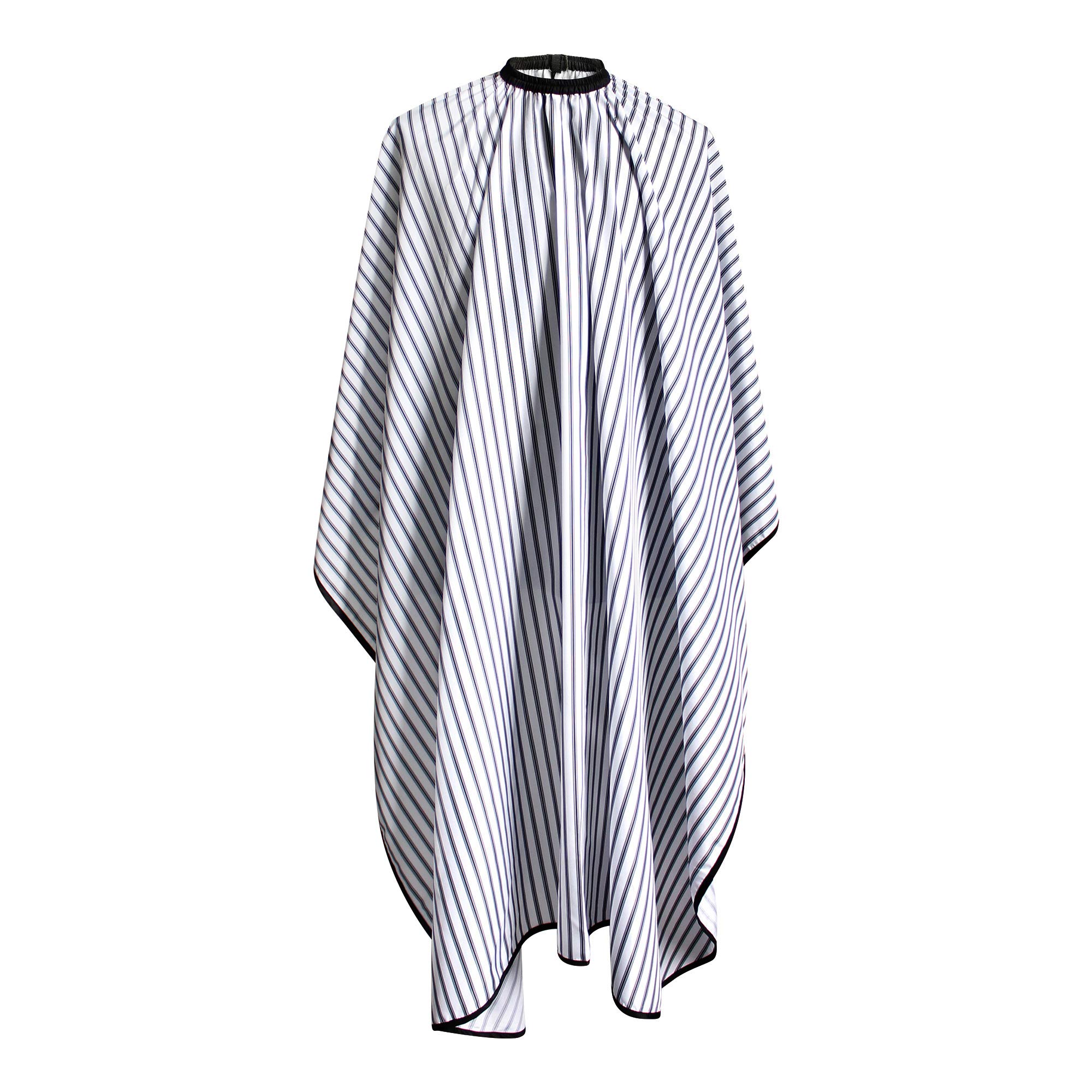 SMARTHAIR Professional Salon Barber Cape Hair Cutting Gown,54”x66”,Black and White Stripes,C250023B-L