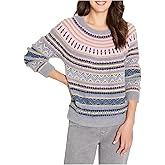 NIC+Zoe Womens Cozy Fairisle Sweater