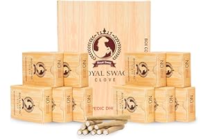 ROYAL SWAG Ayurvedic & Herbal Long Filtered Bidi Smoke (Pack of 10 X 20 Bidi Sticks Per Pack) Stop Nicotine Craving Tobacco Free Dhoompan Helps in Quit Smoking (200 Sticks)