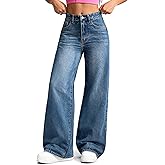 LuminBlaze Baggy Jeans Woman Mid Waist Wide Leg Loose Fit Denim Pants Comfortable Strech Streetwear Boyfriend Jeans
