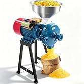 LARIDEN Electric Grain Grinder, 2200W Commercial Flour Mill with Funnel,Spice Grinders, Heavy Duty Dry Feed Flour Cereal Mill Wheat Grinder for Corn, Rice, Wheat, Coffee Beans, Thickness Adjustable