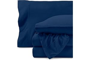 Bare Home Super Soft Fleece Sheet Set - Twin Size - Extra Plush Polar Fleece, No-Pilling Bed Sheets - All Season Cozy Warmth (Twin, Dark Blue)