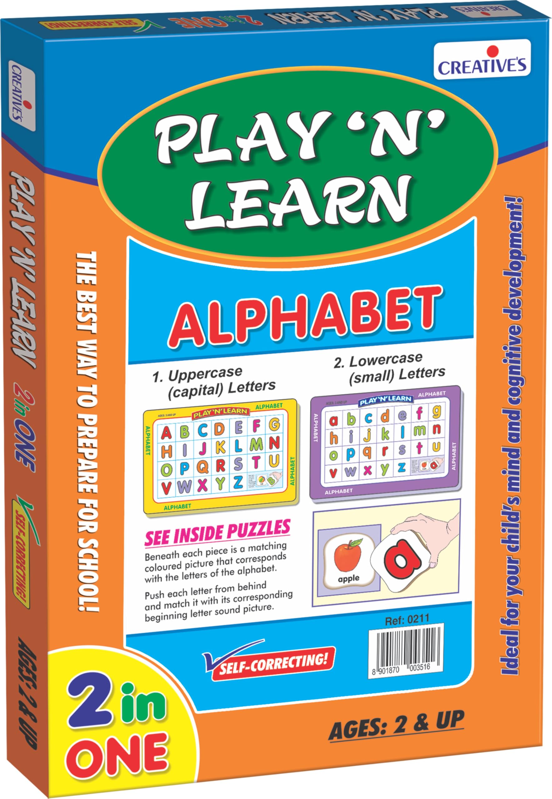 Creative Educational 0339 2-in-1 Alphabet Upper and Lowercase Game