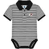 Creative Knitwear College Baby Striped Polo Bodysuit - Team Logo, Multiple Colors, for Boys & Girls (0-12 Months)