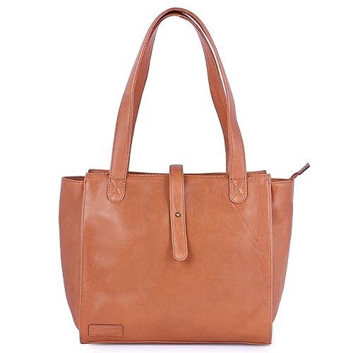 Kaveri1999 Genuine Leather Womens Latest Hand Bag Beige Colour