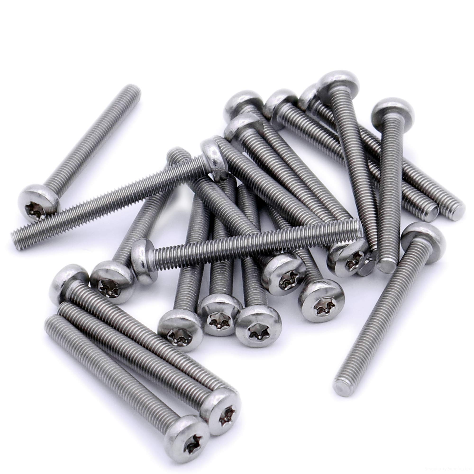 M6 (6mm x 25mm) TX Pan Machine Screw (Bolt) - Stainless Steel (A2) (Pack of 20)