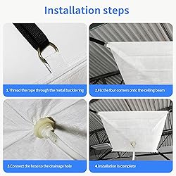 9 x 9ft Ceiling Leak Diverter with Hose and