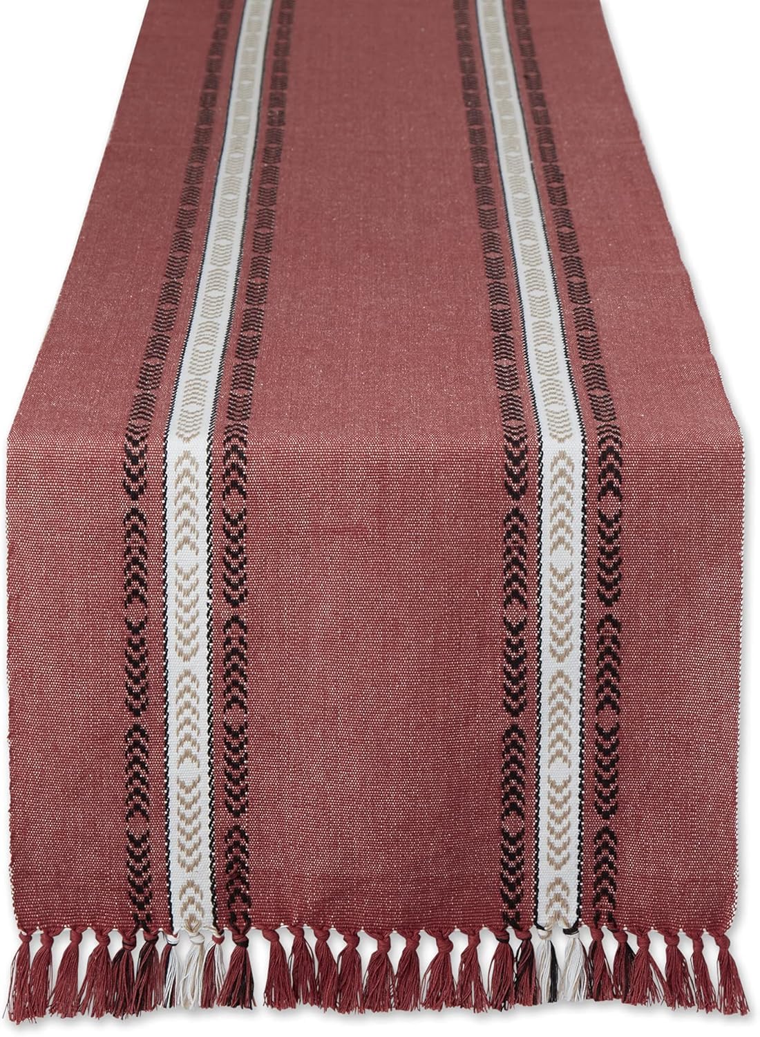 DII 14" x 108" Striped Cotton Dobby Table Runner — image 1