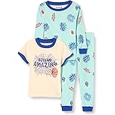 Amazon Essentials Marvel Boys and Toddlers' Snug-Fit Pajama Sleep Sets, 3-Piece