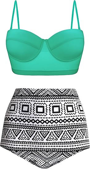 high waisted retro bathing suits