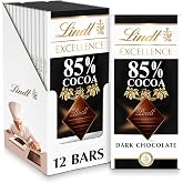 Lindt EXCELLENCE 85% Cocoa Dark Chocolate Candy Bar, 3.5 oz., 12 Pack