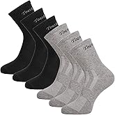 Toes&Feet Men's Anti-Odor Quick-Dry Seamless Breathable Quarter Crew Athletic and Dress Socks