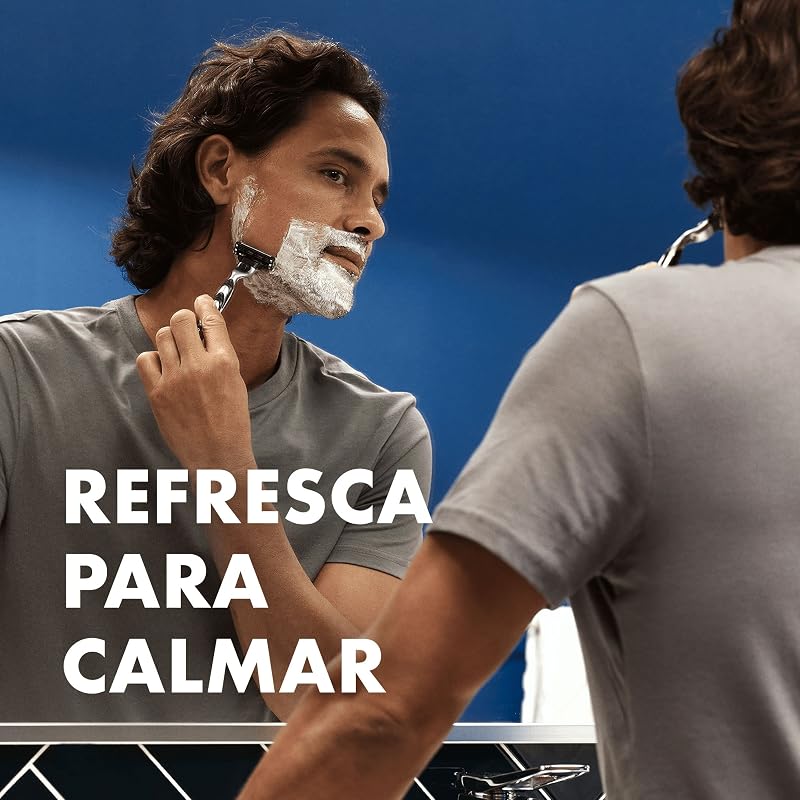Série de Gel de Barbear Calmante com Aloe Vera, para Barbeador Masculino 200ml