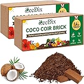 ZeeDix 2 Pcs Coco Coir Brick for Plants, 100% Organic Coconut Coir Bricks | Low EC &amp; pH Balance Coconut Fiber Seed Starter Soil for Indoor Outdoor Plants, Houseplants, Raised Garden Beds, Grow Bags