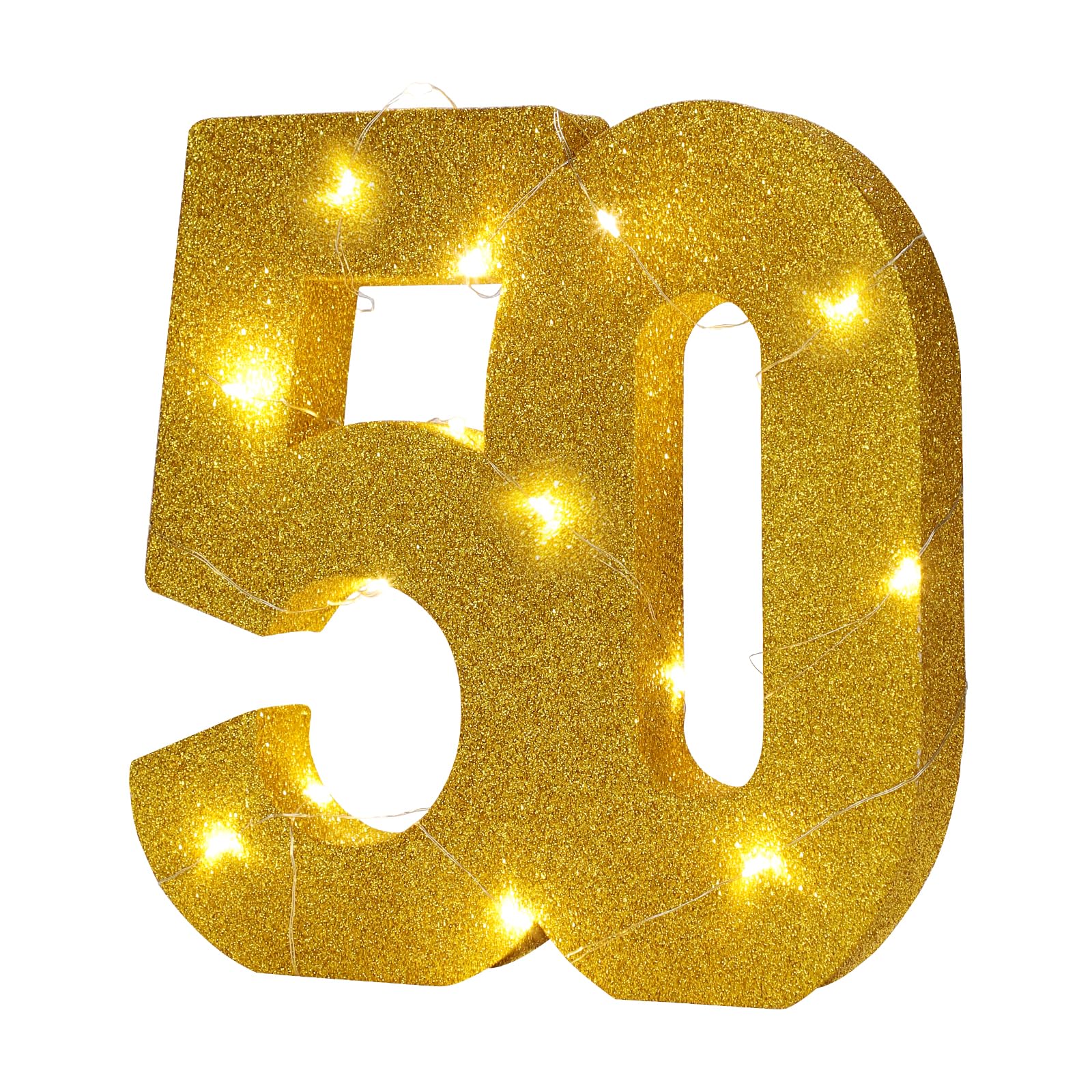 Photo 1 of **MISSING LIGHTS***50th Birthday Decorations Women and Men,Gold Glitter Numbers for 50th Wedding Anniversary Decorations,Light Up Numbers 50 Sign for Party Decor,50 Years Birthday Centerpieces Table Decoration
