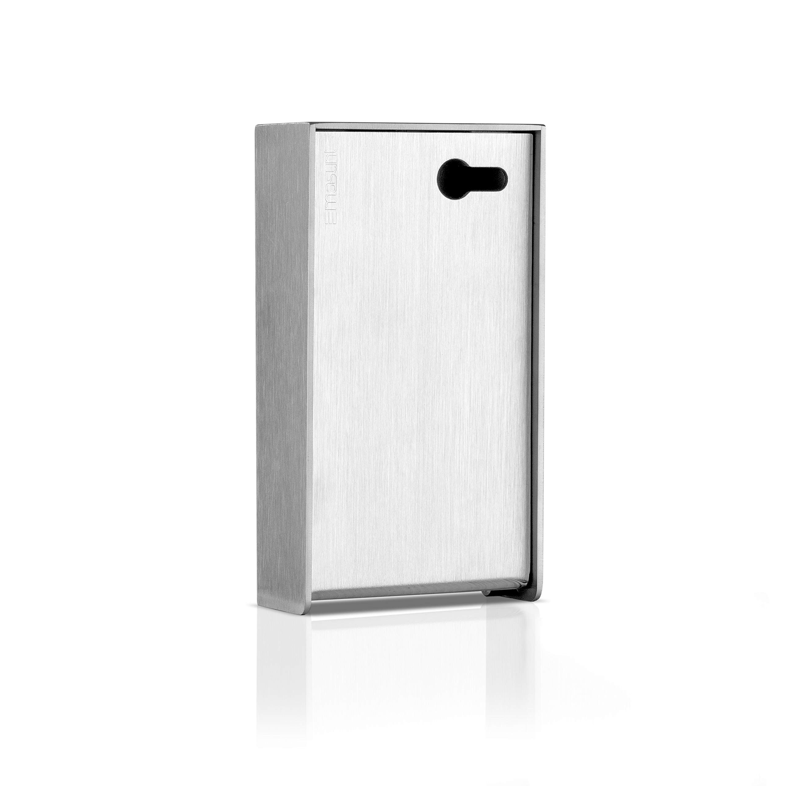 masunt key depot 223 XL prepared PHZ made of stainless steel – weatherproof key box for indoor and outdoor use, for profile half cylinders, space for DIN A6 documents and long keys