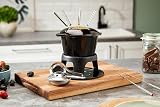 MasterClass Cast Iron Fondue Set 21x18 cm Black with Burner & 6 Forks view 9