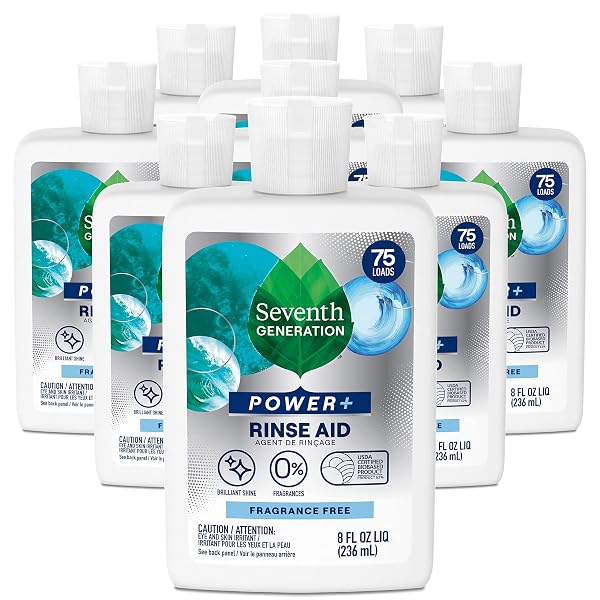 SEVENTH GENERATION POWER+ DISHWASHER RINSE AID, FRAGRANCE FREE,...