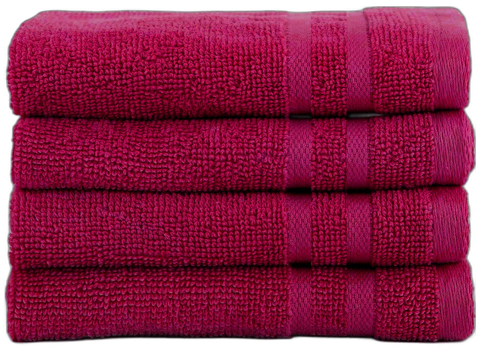 EDB 6-Piece Luxury Towel Set 100% Egyptian Cotton 2 Face Cloth, 2 Hand Towel, 2 Bath Towel Highly Absorbent Hotel Collection Towel Bale 800-GSM (Pink, 4 - FACE CLOTH)