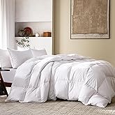Three Geese Luxury Down Comforter Palatial King Size, All-Season Duvet Insert 120x98 Inch with 100% Cotton Cover, Medium Warmth & High Fill Power, 88 Oz White Hotel Collection Comforter