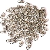 100Pcs Keychain Connectors Clasp Double Ended Swivel Eye Hooks for Crafts