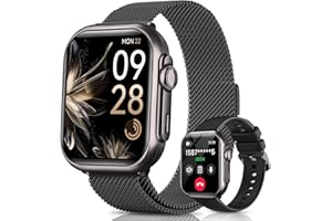 RUXINGX Smart Watches for Women Reloj Mujer: Smartwatch with 30Day Battery Life SpO2 Sleep Heart Rate Monitor, Bluetooth Calls, 120 Sport Modes IP68 Waterproof Fitness Tracker watch for Android iPhone 2Bands