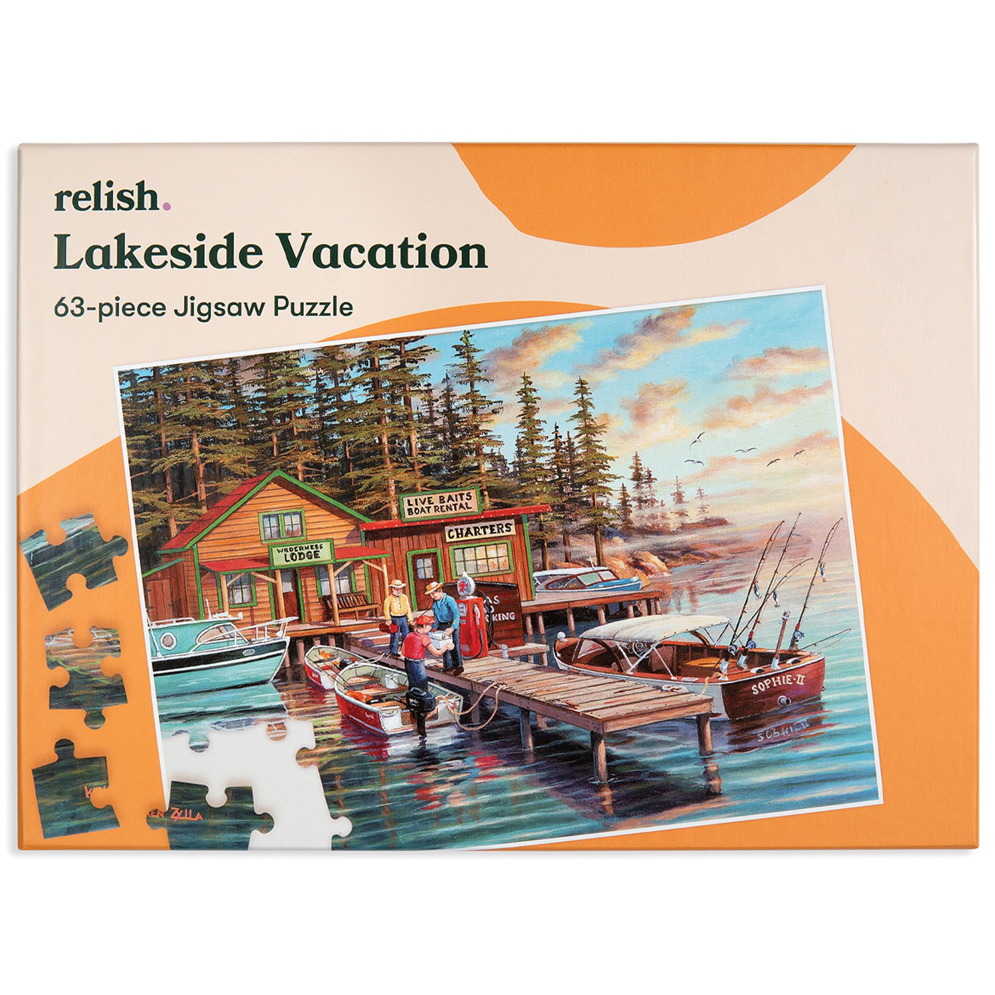 Relish - Dementia Jigsaw Puzzles for Adults, 63 Piece Lakeside Vacation Puzzle - Activities & Gifts for Elderly People with Alzheimer's
