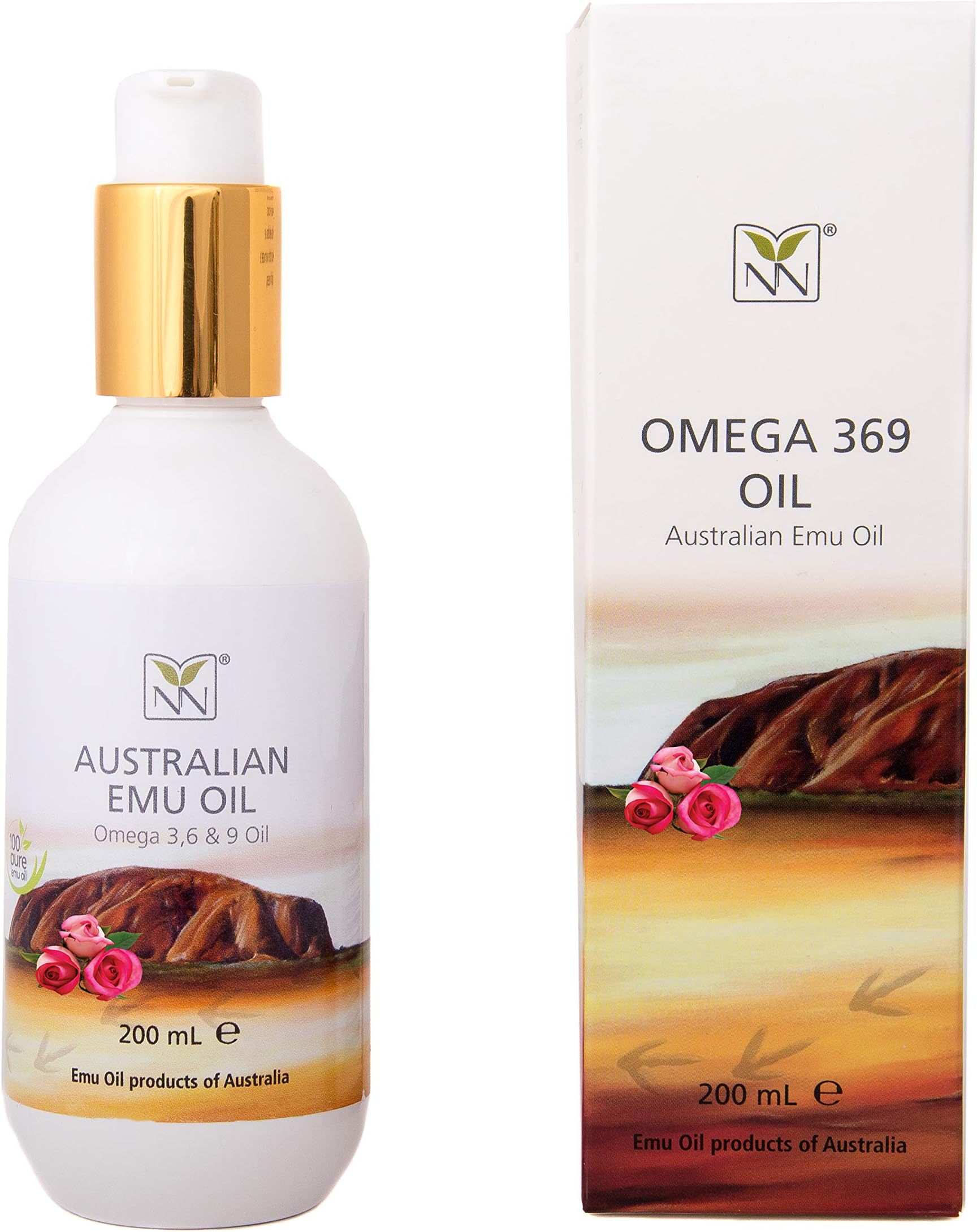 Extra Large Emu Oil | Pure Australian Emu Oil - 6.8 oz Bottle | Luxury, Hospital Grade - Infused Rose Wardia - The Ultimate Moisturizer for Skin, Hair, Nails, and Scalp - 300% More Oil!