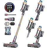 Cordless Vacuum Cleaner, 650W 55KPA 70 Mins Runtime Self-Standing Vacuum Cleaners for Home, Stick Vacuum with Charging Dock Station Removable Battery, Handheld Vacuum for Pet Hair/Carpet/Floor
