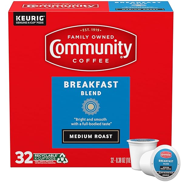 COMMUNITY COFFEE BREAKFAST BLEND MEDIUM ROAST SINGLE SERVE...