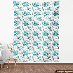 Ambesonne Vintage Fabric by The Yard, Flower