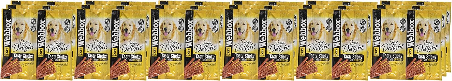 Webbox Dogs Delight Chicken Sticks, 55 g, Pack of 18, White, 55 g (Pack of 18) - Image 5